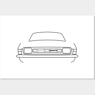 Austin Allegro classic car outline graphic (black) Posters and Art